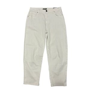 628. KUT FROM THE KLOTH Ashley High rise slouchy barrel jeans in Ivory NWT